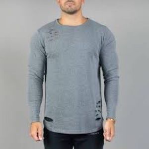 Alphalete distressed long-sleeve